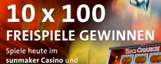 10 x 100 Freispiele im Sunmaker Casino gewinnen