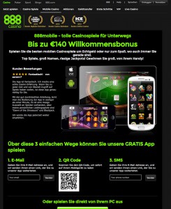 Mobiles Angebot vom 888 Casino