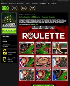 Roulette spielen im 888 Casino