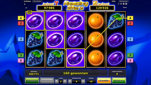 Jetzt anmelden und Amazing Stars bei Stargames spielen