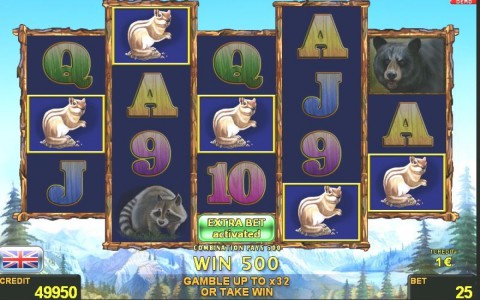 Extra Bet im American Wilds Automatenspiel