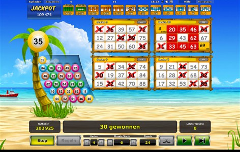 Beach Party Bingo Gewinn