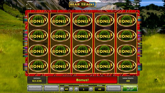 Bear Tracks Bonus Vollbild