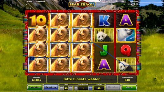 Gewinn im Novoline Spiel Bear Tracks