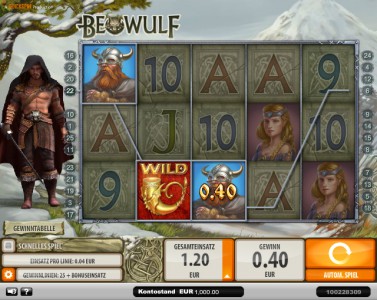 Gewinn im kostenlosen Automatenspiel Beowulf