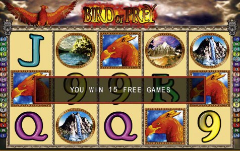15 Freispiele gewonnen in Bird of Prey