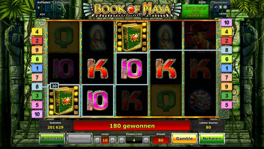 Hoher Gewinn beim Book of Maya spielen