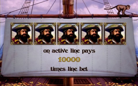 Buccaneer’s Chest Aktive Gewinnlinien mit dem Piraten als Symbol