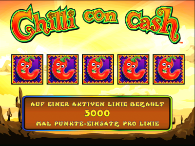 Bonus Zahlung des Automatenspiels Chilli Con Cash