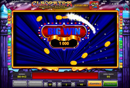 Big Win beim Cleopatra Spielautomaten spielen