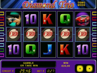 Gewinn im Diamond Trio Automatenspiel