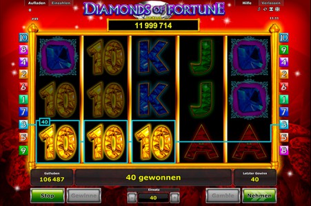 Melde Dich bei Stargames an und spiele Diamonds of Fortune