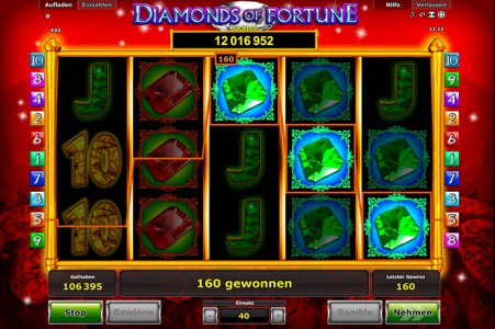 Viele kleine Diamonds of Fortune Gewinne verhelfen Dir zu hohen Gewinnsummen