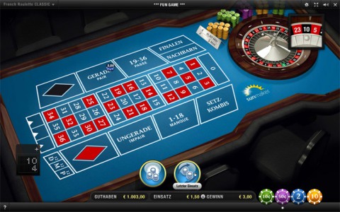 French Roulette im Sunmaker Casino spielen