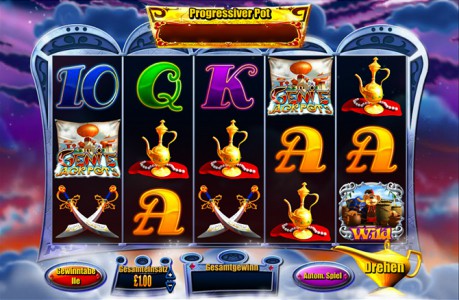 Knacke den progressiven Jackpot im Genie Jackpots Automatenspiel