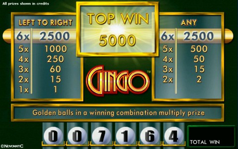 Top Gewinn in Gingo