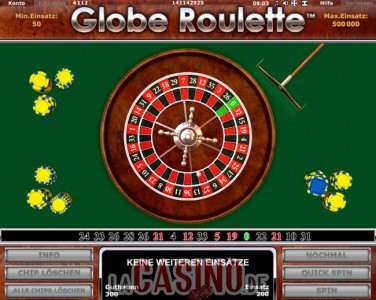 Der Roulette Kessel im Stargames Spiel Globe Roulette