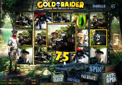 Gewinn im 3D Spielautomaten Gold Raider