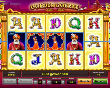 Toller Gewinn beim Golden Cobras Deluxe spielen