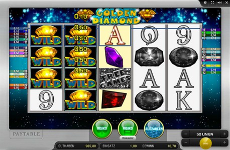 Melde Dich jetzt bei Sunmaker an und spiele Golden Diamond