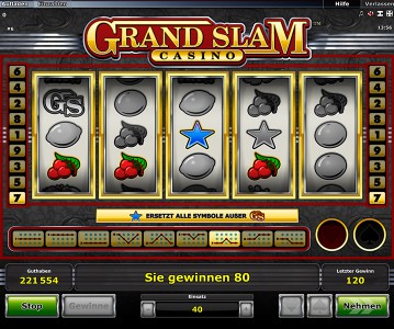 Grand Slam Casino Wild Symbol Gewinn