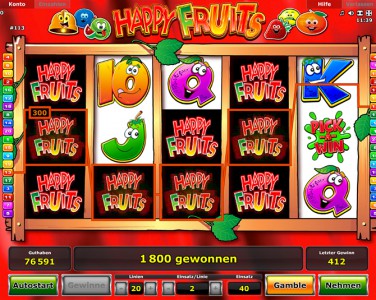 Hoher Gewinn in Happy Fruits