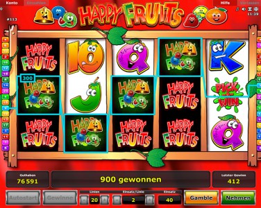 Weiterer hoher Gewinn beim Happy Fruits online spielen
