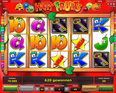 Gewinnkombination beim Happy Fruits spielen