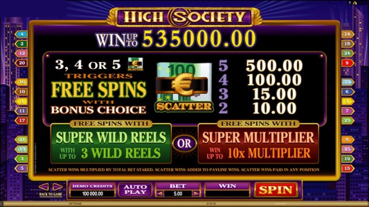High Society - freegames choose