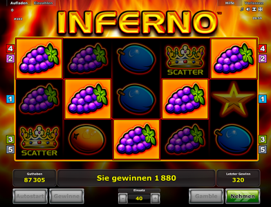 Super Gewinn bei Inferno von Stargames