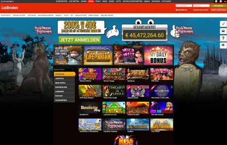 Das Casino vegas von Ladbrokes