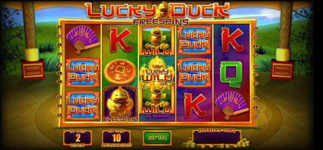 Freispiel Gewinn im Automatenspiel Lucky Duck