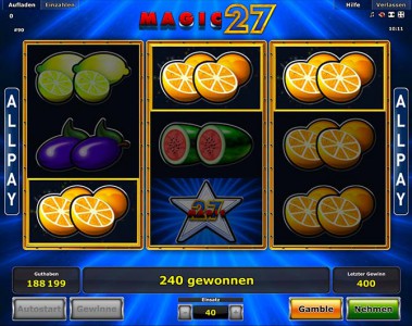 Jetzt anmelden und Magic27 spielen