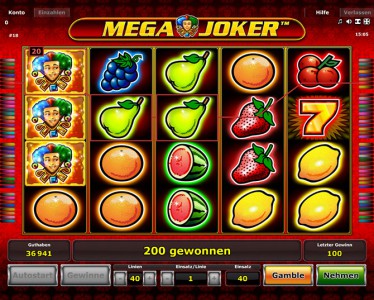 Gewinn in Mega Joker