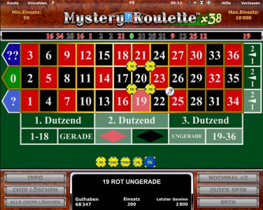 Mystery Roulette x38 - Das Spiel