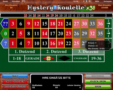 Der Roulette Spielautomat Mystery Roulette x38