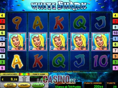 Der Novoline Spielautomat White Shark