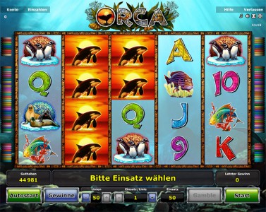 Weiterer Gewinn im Automatenspiel Orca von Stargames