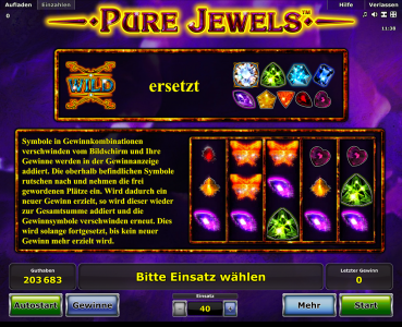 Erklärung und Regeln des Spielautomaten Pure Jewels