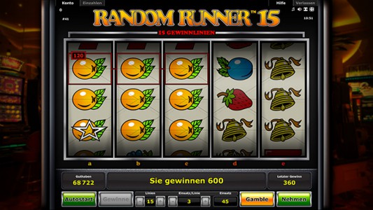 satter Gewinn bei Random Runner 15