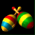 Maracas und Trommel