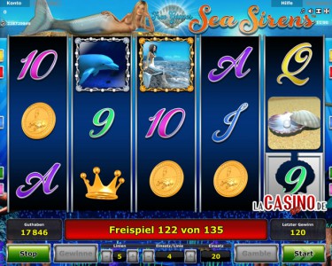 Wahnsinn - 135 Freispiele in Sea Sirens