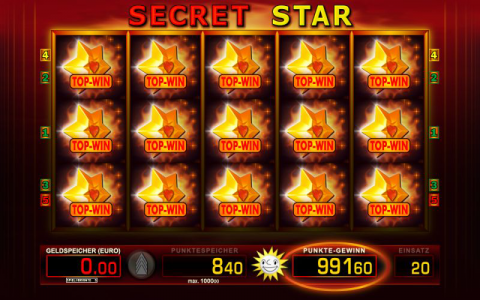 Secret Star mit Top Gewinn