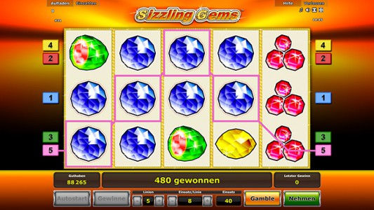 Toller Gewinn im Sizzling Gems Spielautomaten