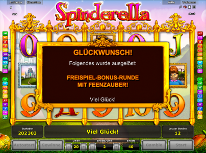 Spinderella Freispiel Bonus Runde