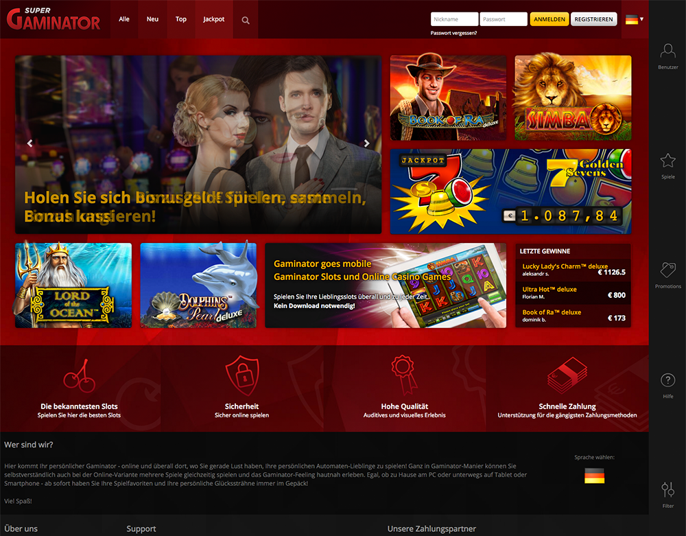 Gaminator Online Casino