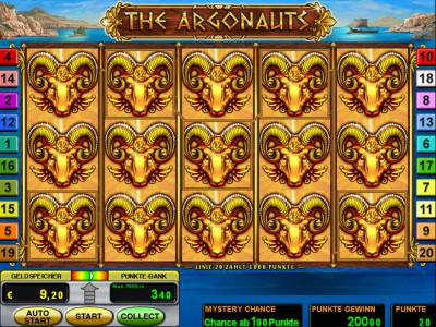Vollbild im The Argonauts Spielautomaten