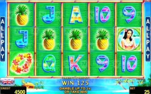 Der Spielautomat Waikiki Beach mit All Paylines