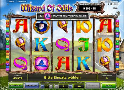 Wizard of Odds - der Hut startet den Freispiel Bonus